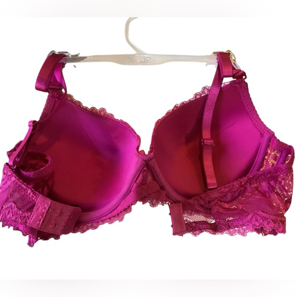 🌸Lace Bra Demi Slight Push Fuschia - Picture 3 of 5